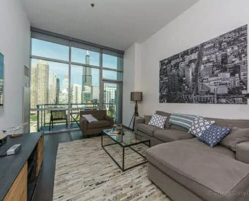 View from condos for sale at Emerald at 123-125 S Green Street in Chicago, IL