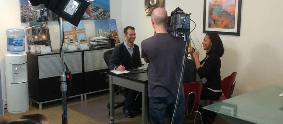 House Hunters filming at the Best Chicago Properties Office