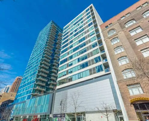 Exterior photo of 1345 S Wabash Ave condos for sale in Chicago.